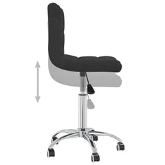 vidaXL Swivel Dining Chair Black Fabric