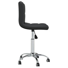 vidaXL Swivel Dining Chair Black Faux Leather