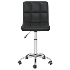 vidaXL Swivel Dining Chair Black Faux Leather