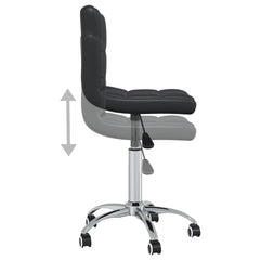 vidaXL Swivel Dining Chair Black Faux Leather