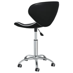 vidaXL Swivel Dining Chairs 6 pcs Black Faux Leather