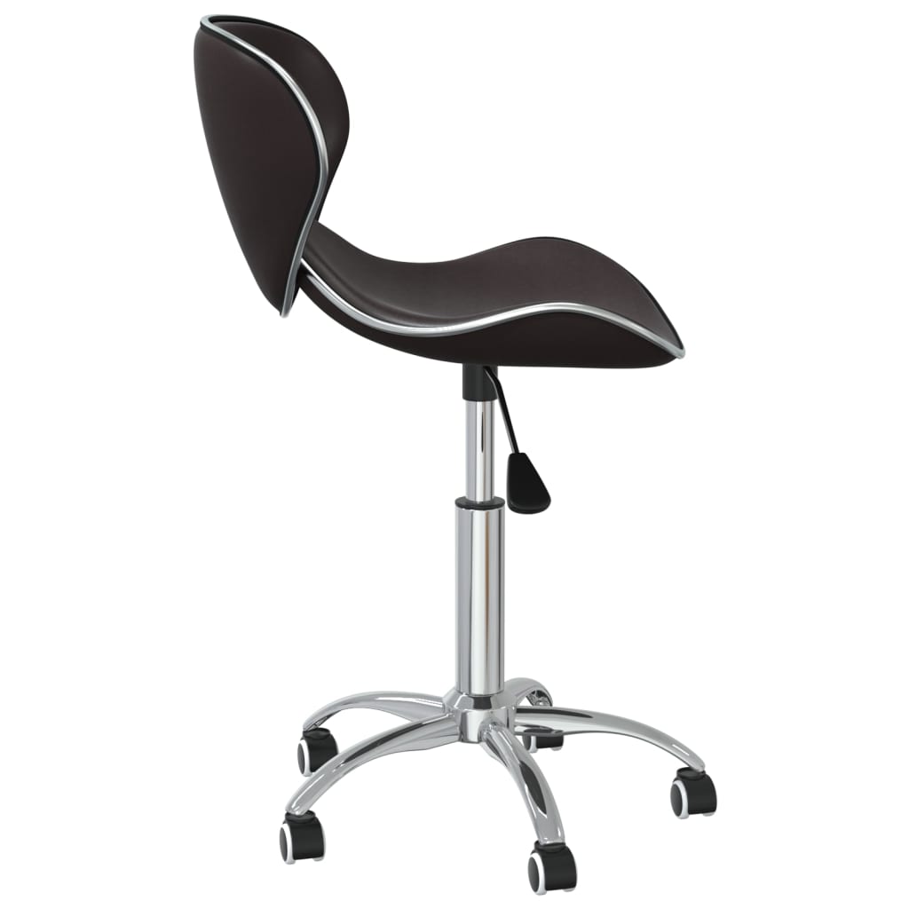 vidaXL Swivel Dining Chairs 6 pcs Black Faux Leather