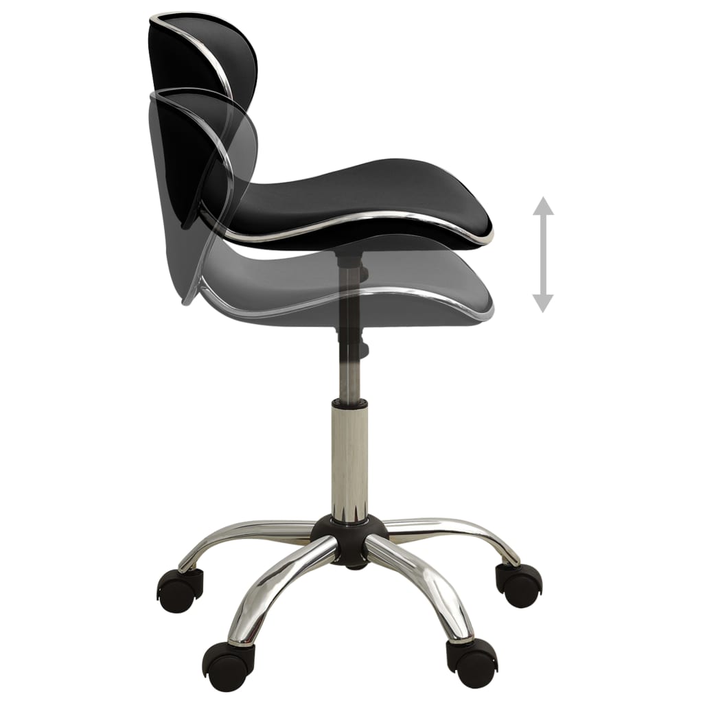 vidaXL Office Chair Black Faux Leather