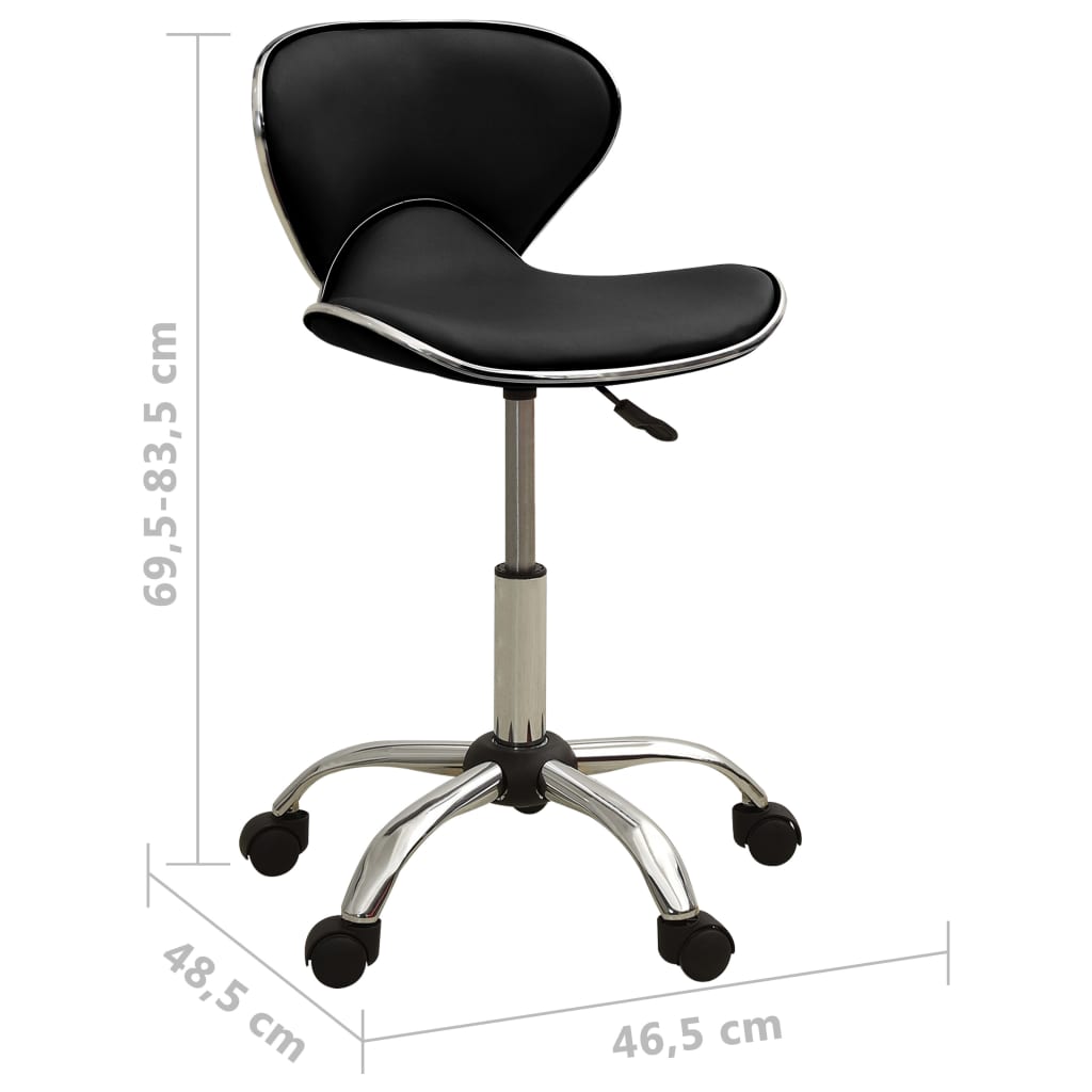 vidaXL Office Chair Black Faux Leather