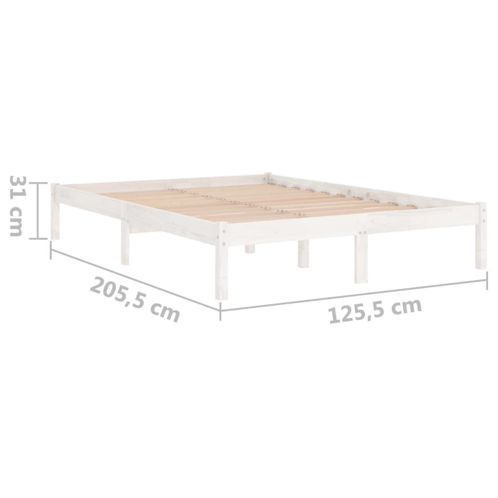 vidaXL 810012 vidaXL Bed Frame without Mattress Solid Wood 120x200 cm