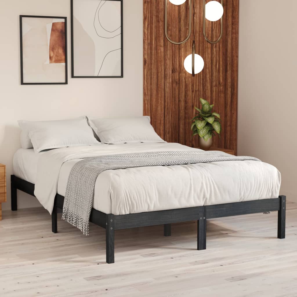 vidaXL 810012 vidaXL Bed Frame without Mattress Solid Wood 120x200 cm