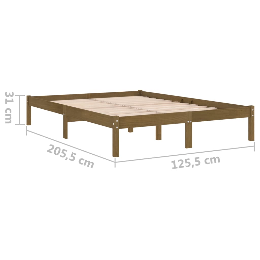 vidaXL 810012 vidaXL Bed Frame without Mattress Solid Wood 120x200 cm