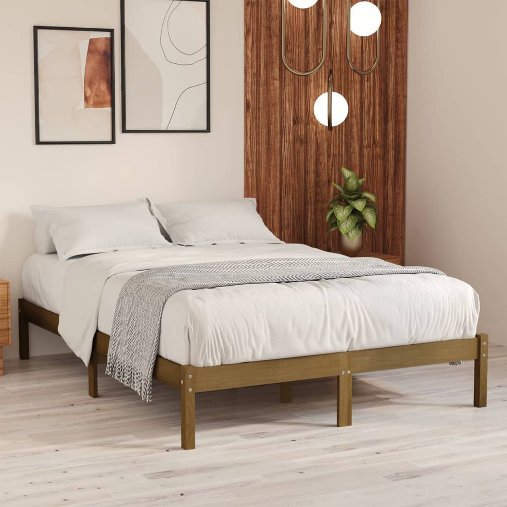 vidaXL 810012 vidaXL Bed Frame without Mattress Solid Wood 120x200 cm