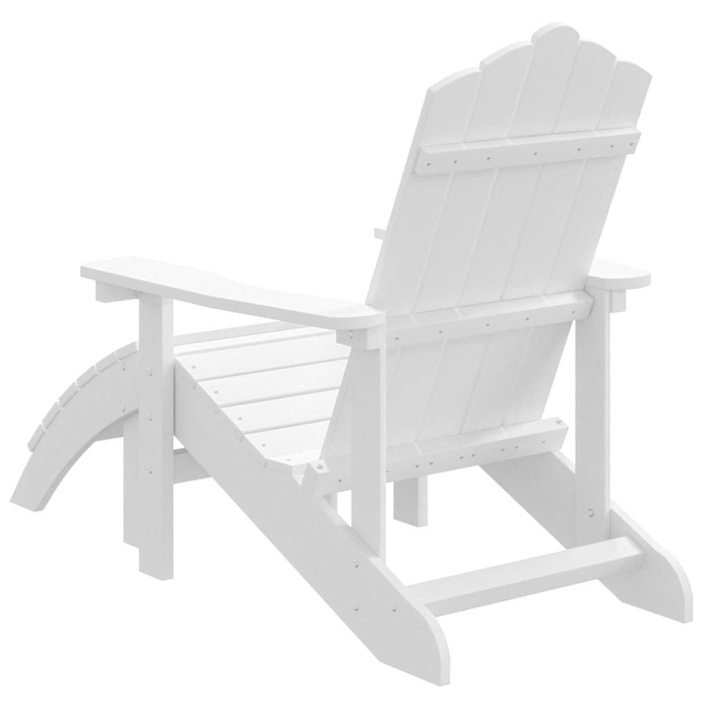 vidaXL Garden Adirondack Chair with Footstool HDPE Anthracite