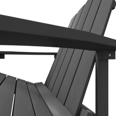 vidaXL Garden Adirondack Chair with Footstool HDPE White
