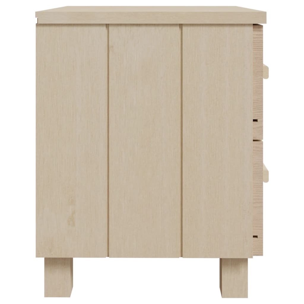 vidaXL Bedside Cabinets HAMAR 2 pcs Honey Brown 40x35x44.5cm Solid Wood