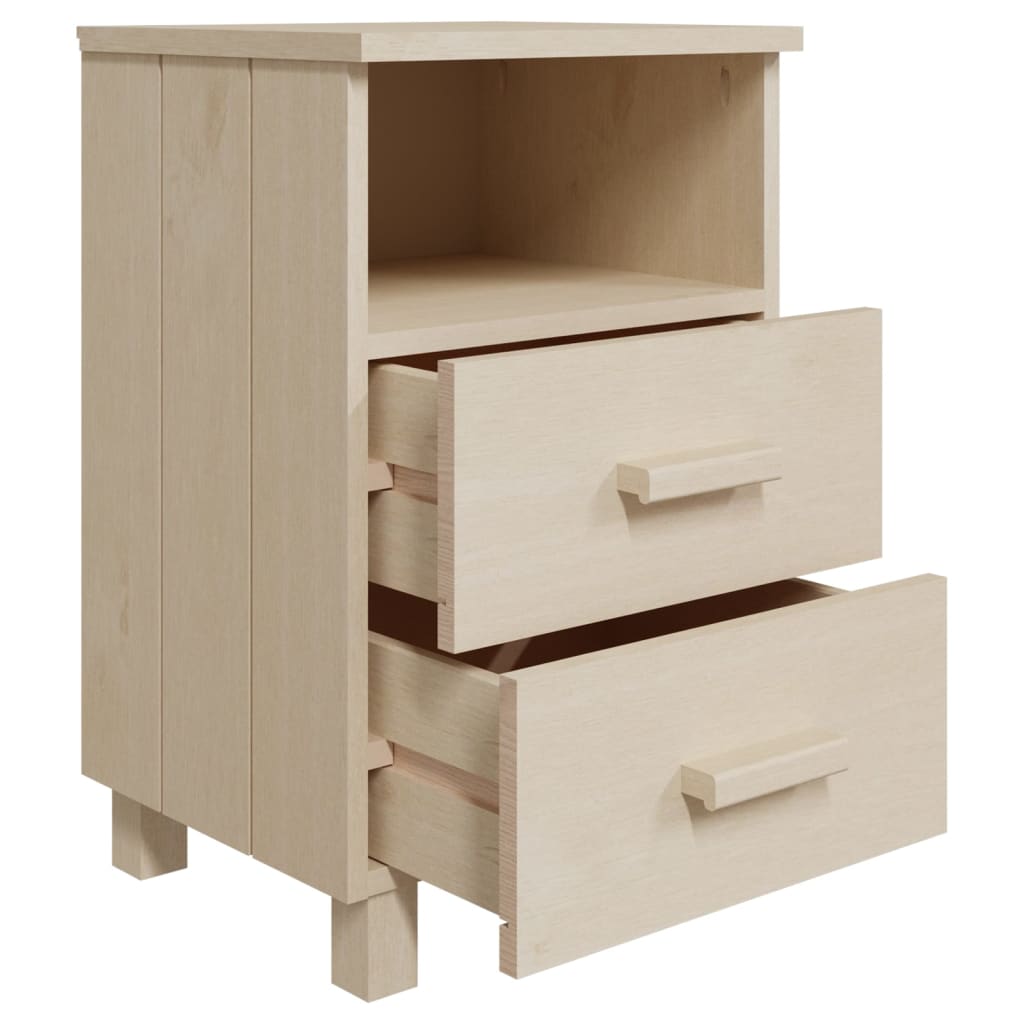 vidaXL Bedside Cabinet HAMAR Honey Brown 40x35x62 cm Solid Wood Pine