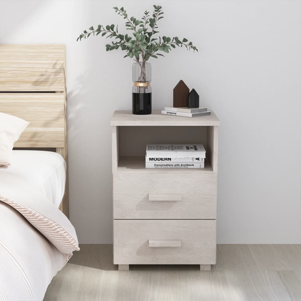 vidaXL Bedside Cabinet HAMAR Honey Brown 40x35x62 cm Solid Wood Pine