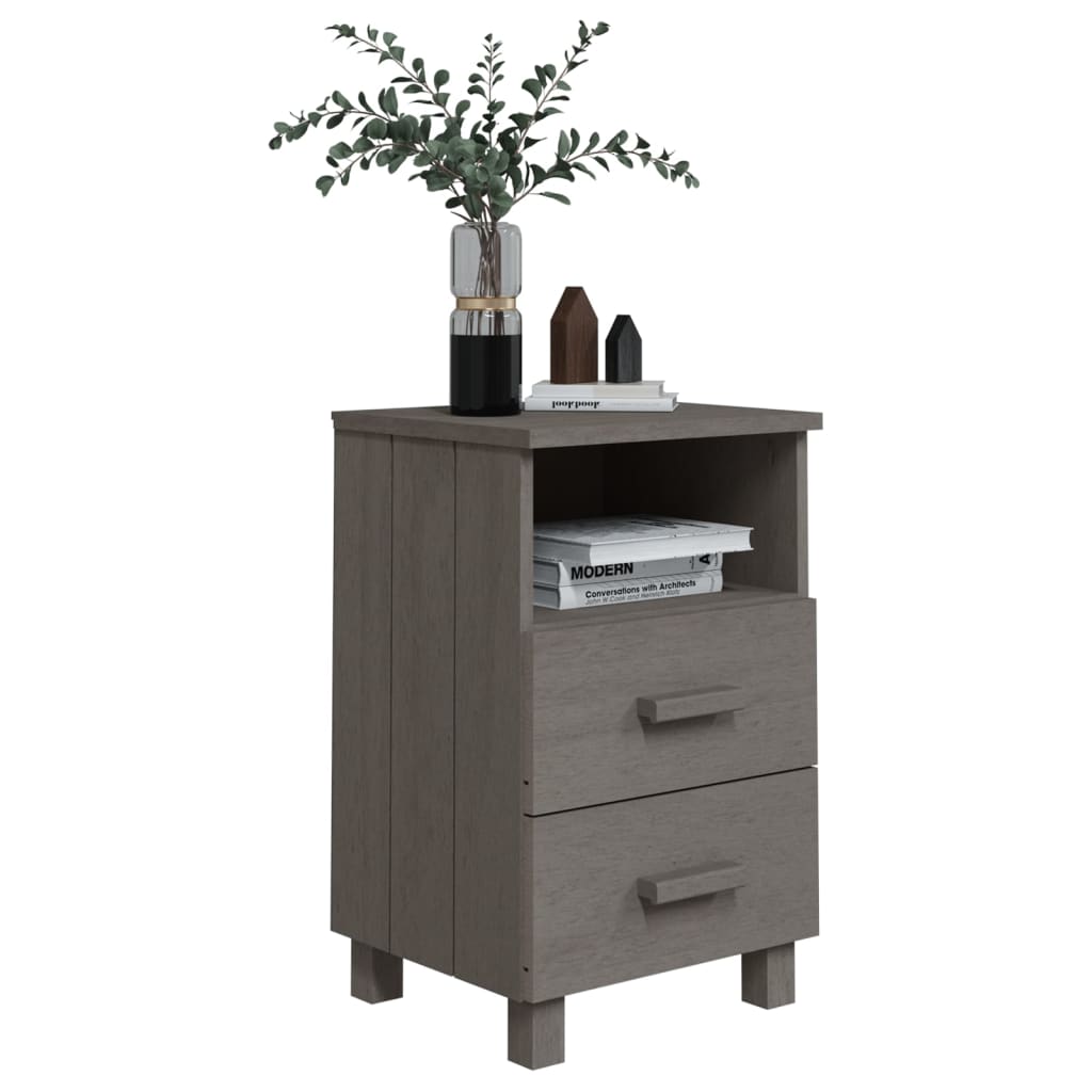 vidaXL Bedside Cabinet HAMAR Honey Brown 40x35x62 cm Solid Wood Pine