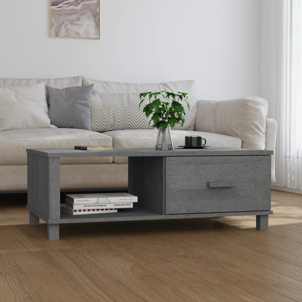 vidaXL Coffee Table HAMAR Honey Brown 100x55x35 cm Solid Wood Pine