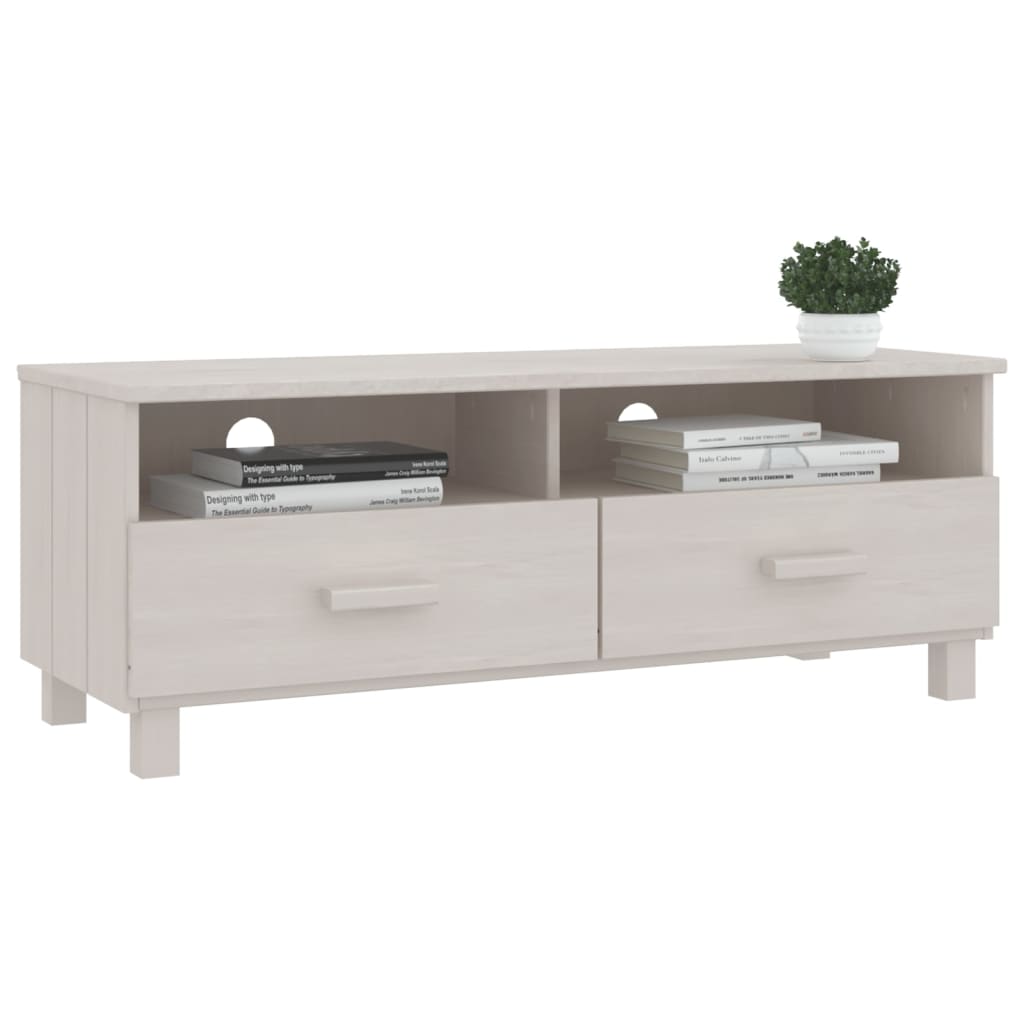 vidaXL TV Cabinet HAMAR Light Grey 106x40x40 cm Solid Wood Pine