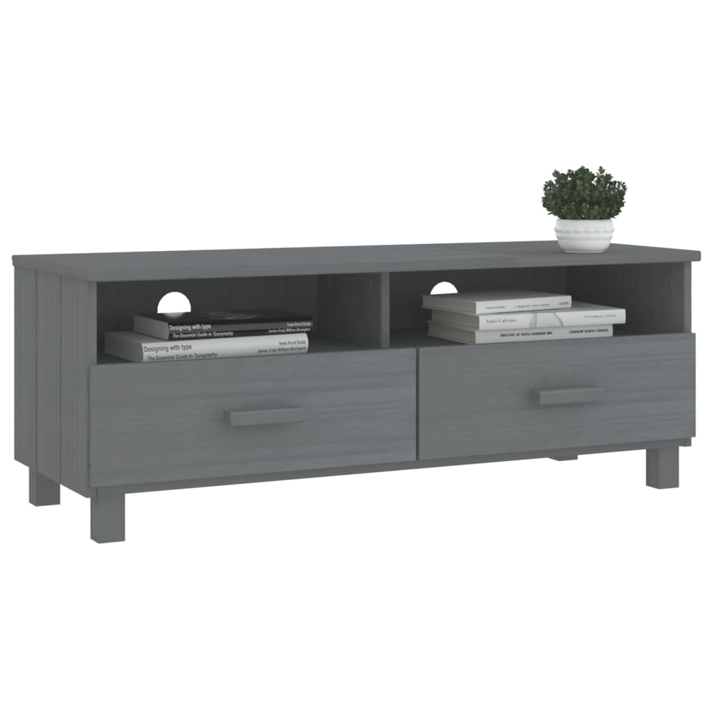 vidaXL TV Cabinet HAMAR Light Grey 106x40x40 cm Solid Wood Pine