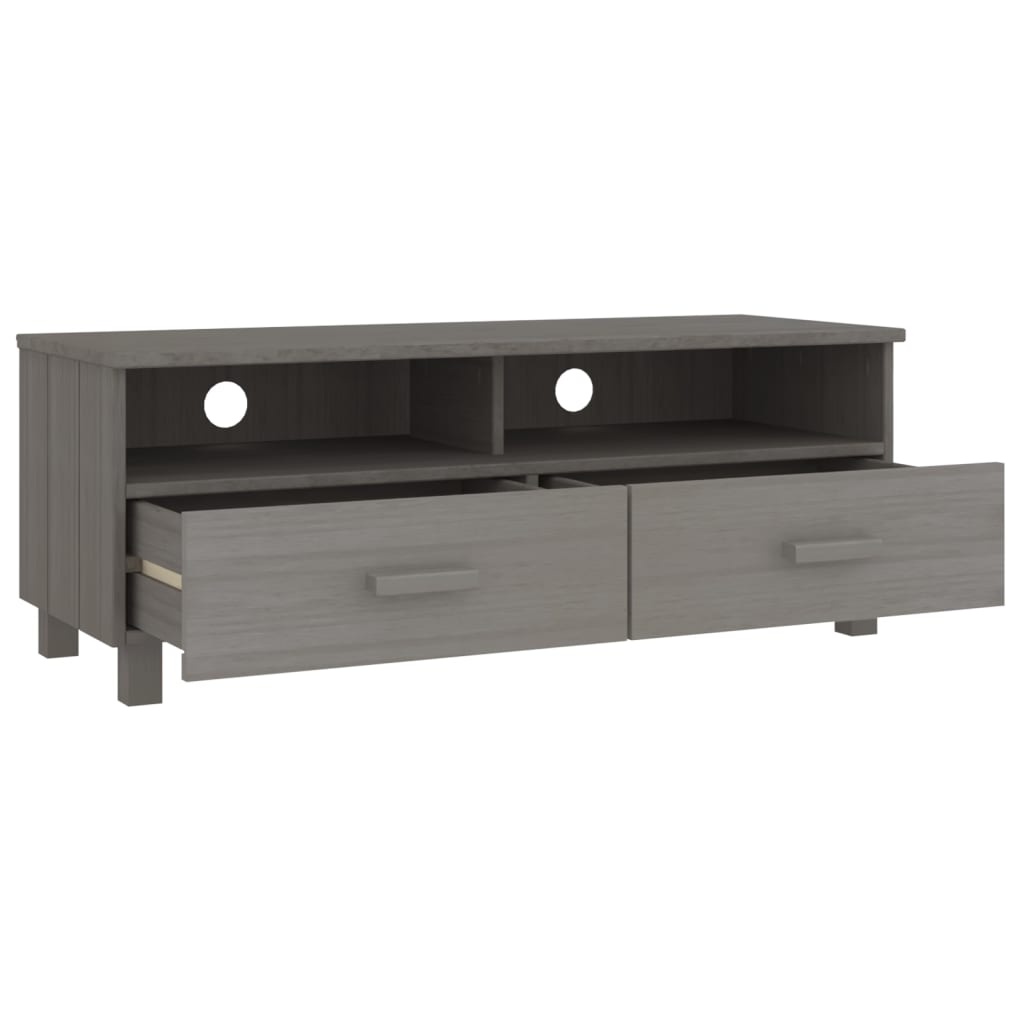 vidaXL TV Cabinet HAMAR Light Grey 106x40x40 cm Solid Wood Pine