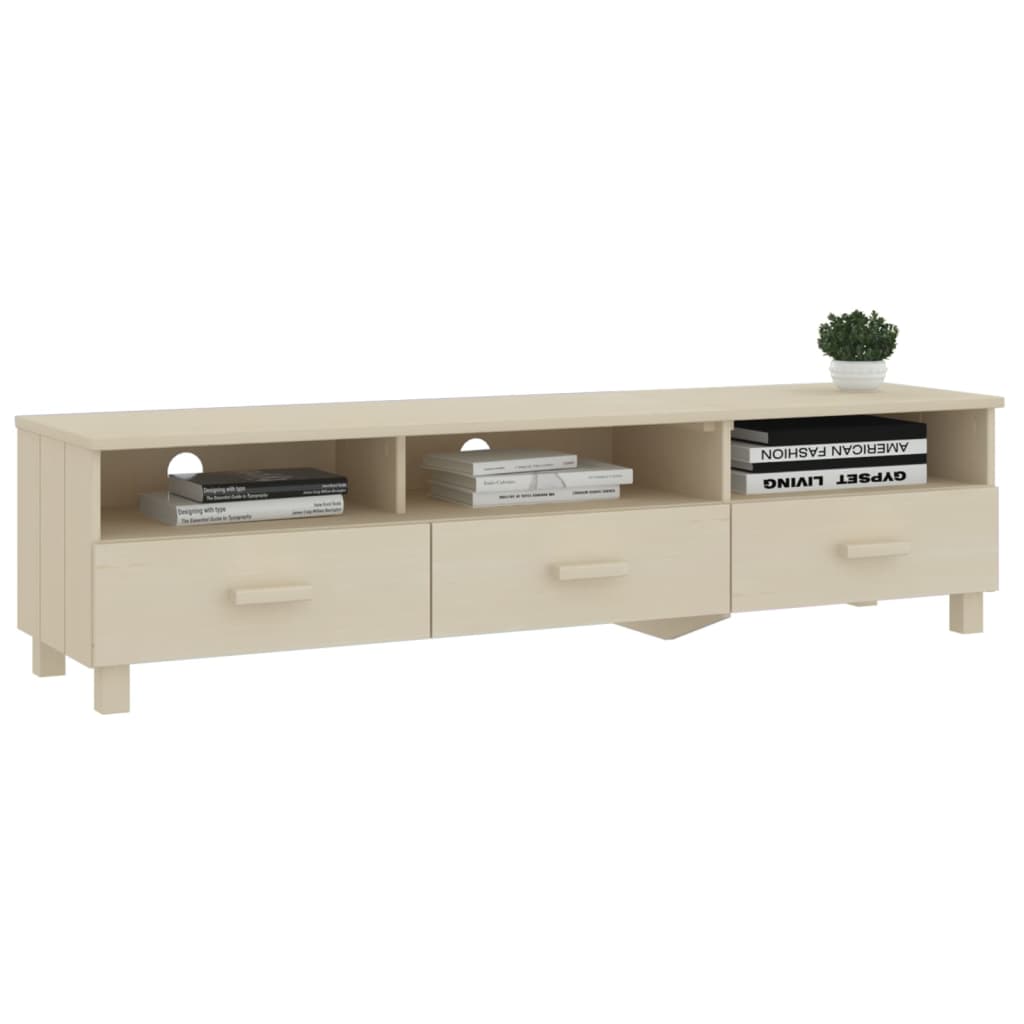 vidaXL TV Cabinet HAMAR Honey Brown 158x40x40 cm Solid Wood Pine