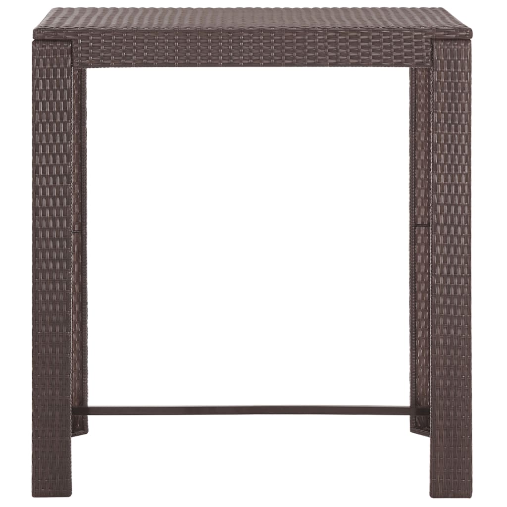 vidaXL 5 Piece Garden Bar Set with Cushions Poly Rattan Black