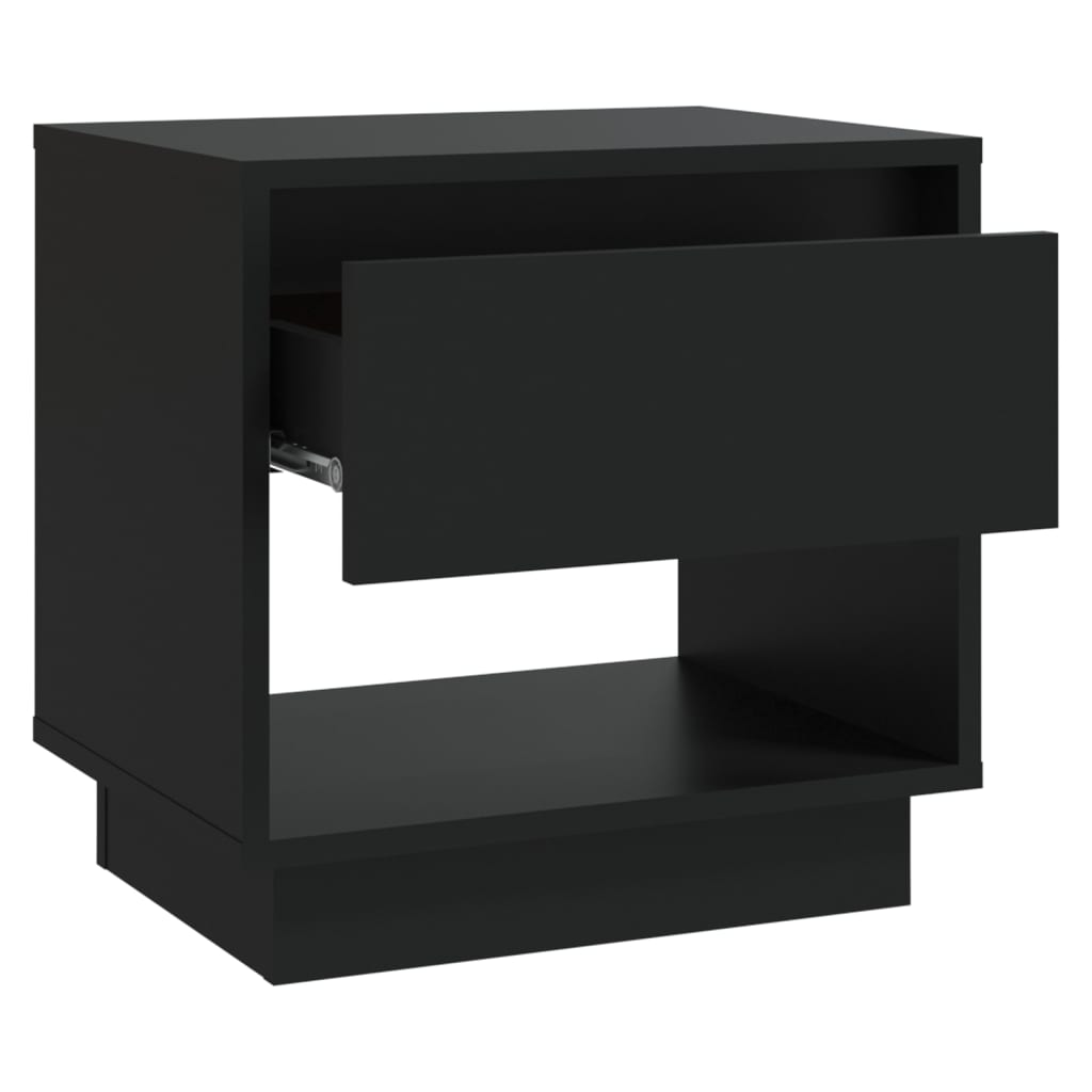 vidaXL Bedside Cabinets 2 pcs Black 45x34x44 cm Engineered Wood