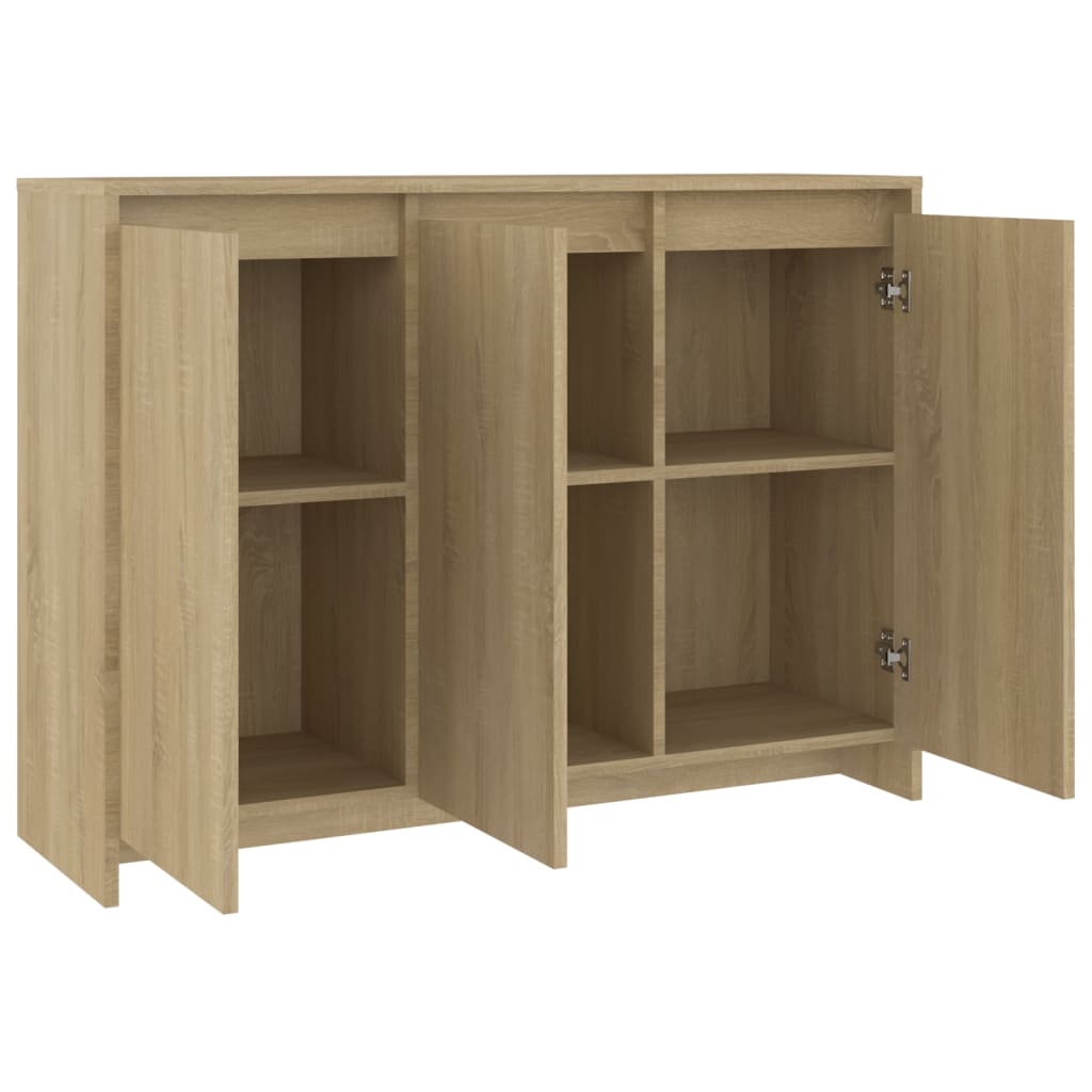 vidaXL Sideboard Sonoma Oak 102x33x75 cm Engineered Wood