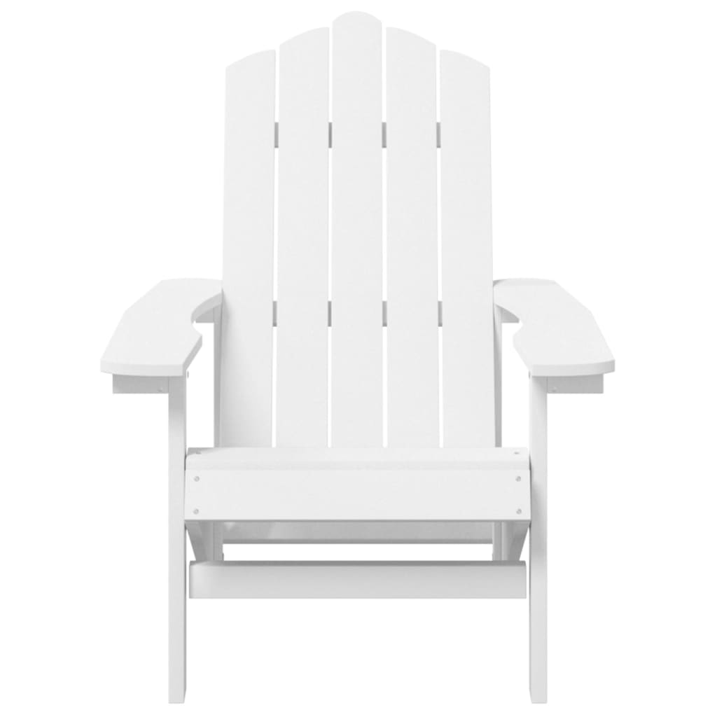 vidaXL Garden Adirondack Chairs 2 pcs HDPE White