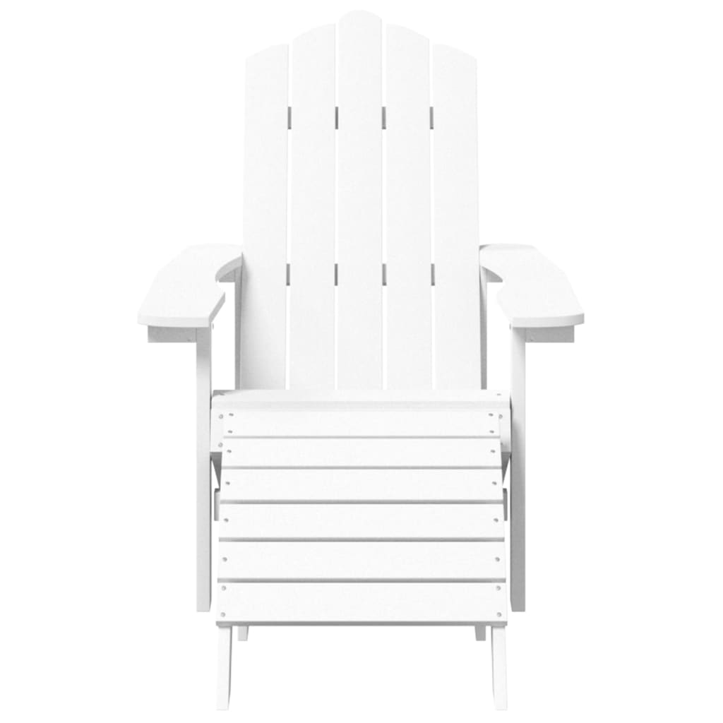 vidaXL Garden Adirondack Chairs 2 pcs with Footstools HDPE Anthracite