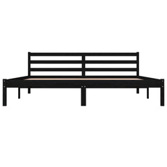 vidaXL Bed Frame without Mattress 180x200cm Black Super King Size