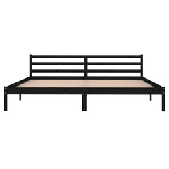 vidaXL Bed Frame without Mattress Solid Wood Pine 200x200cm Black