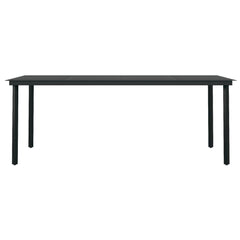 vidaXL 7 Piece Garden Dining Set Black