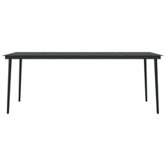 vidaXL 9 Piece Garden Dining Set Black
