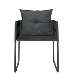 vidaXL 9 Piece Garden Dining Set Black
