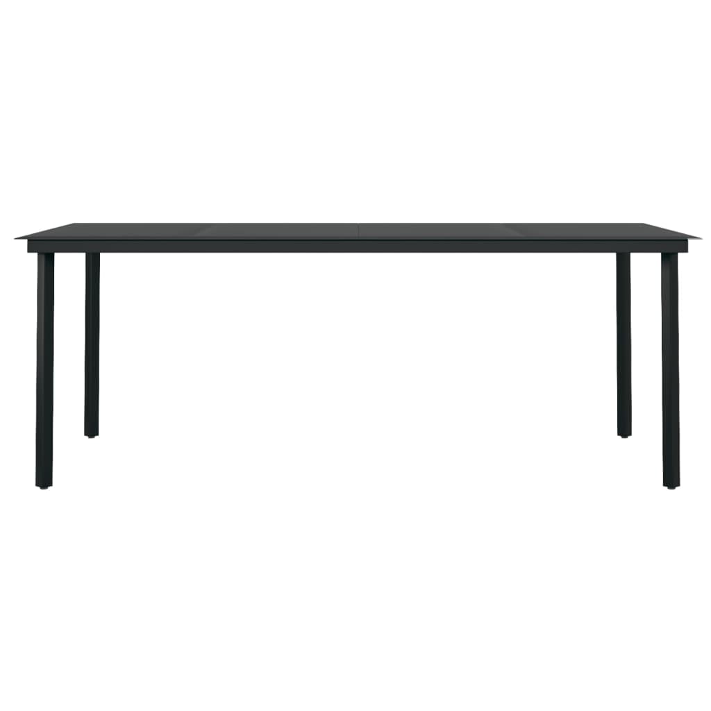 vidaXL 3 Piece Garden Dining Set Black