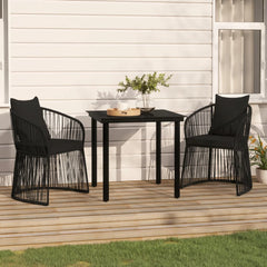 3 Piece Garden Dining Set with Cushions