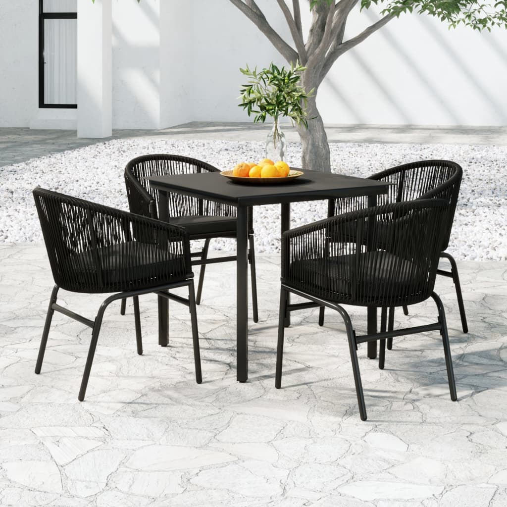 vidaXL 5 Piece Garden Dining Set Grey