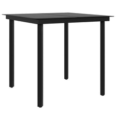 vidaXL 5 Piece Garden Dining Set with Cushions Black