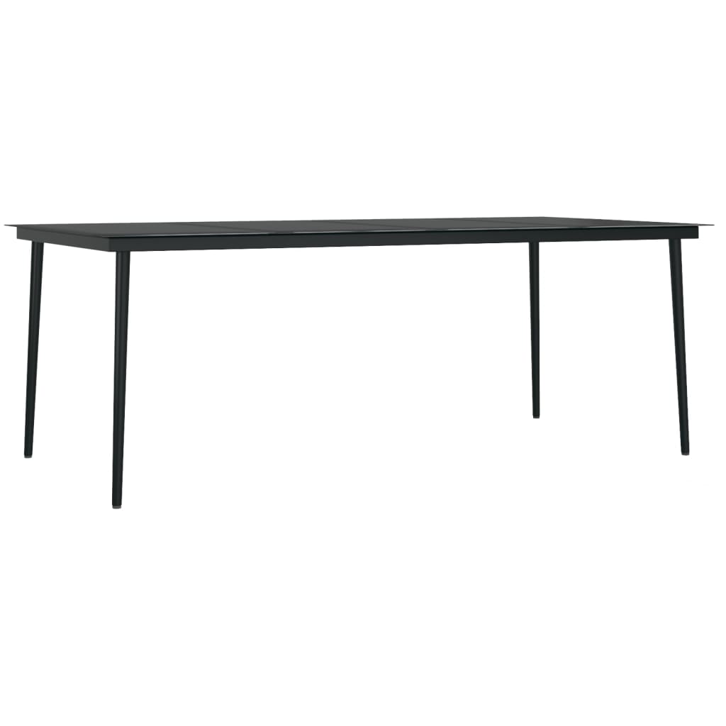vidaXL 5 Piece Garden Dining Set with Cushions Black