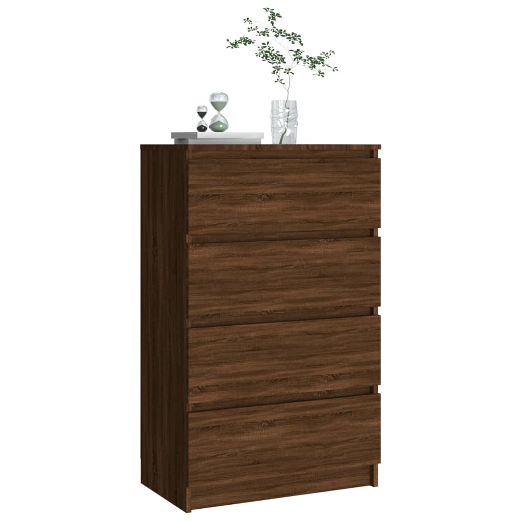 vidaXL Sideboard Smoked Oak 60x35x98.5 cm Engineered Wood