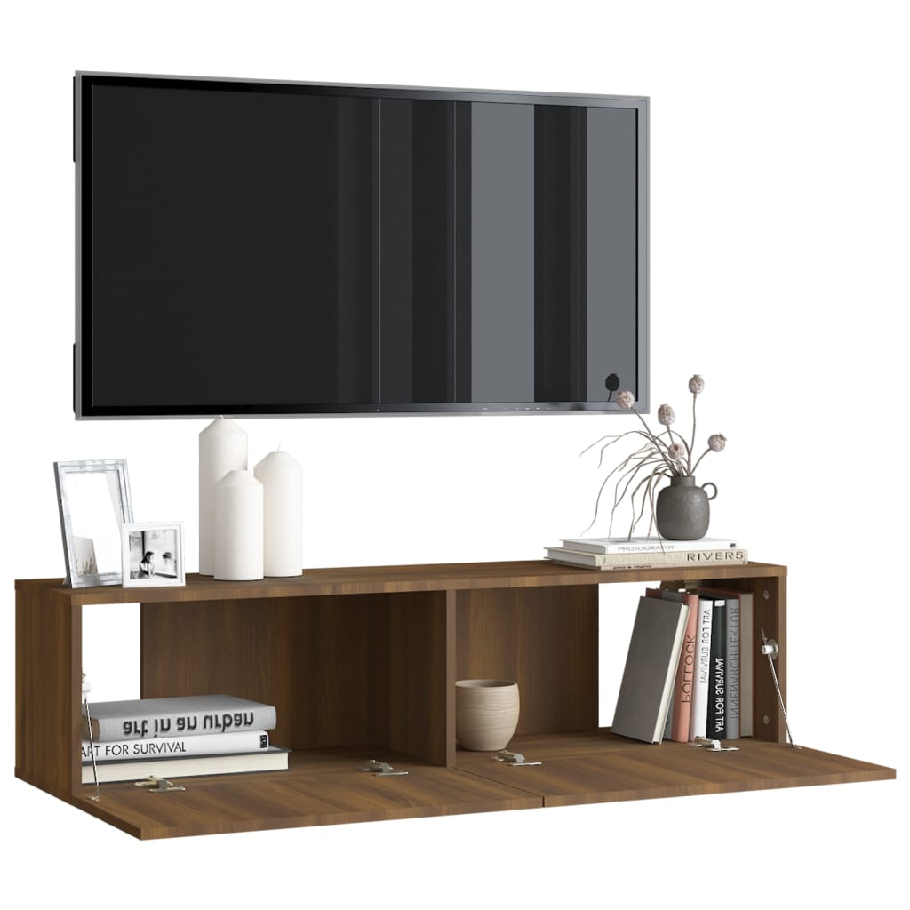 vidaXL TV Wall Cabinet Grey Sonoma 120x30x30 cm Engineered Wood