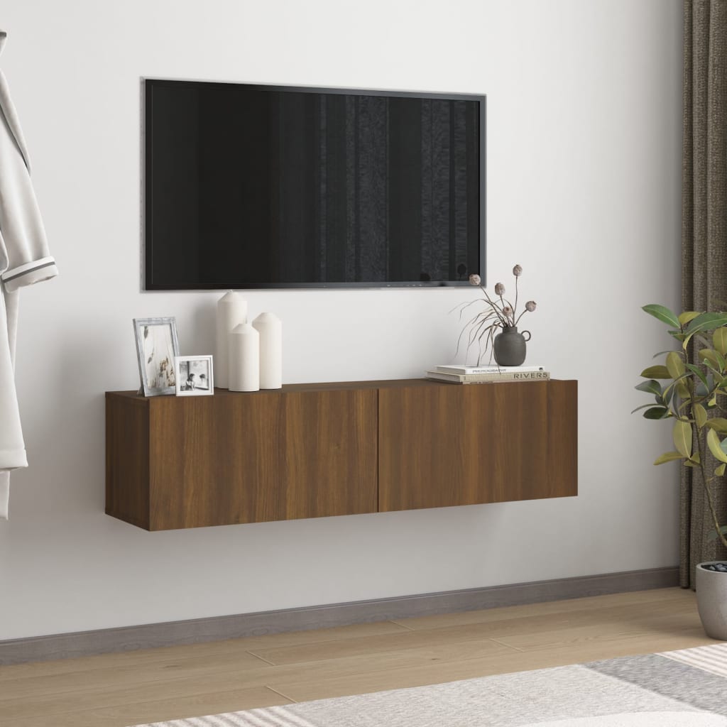 vidaXL TV Wall Cabinet Grey Sonoma 120x30x30 cm Engineered Wood