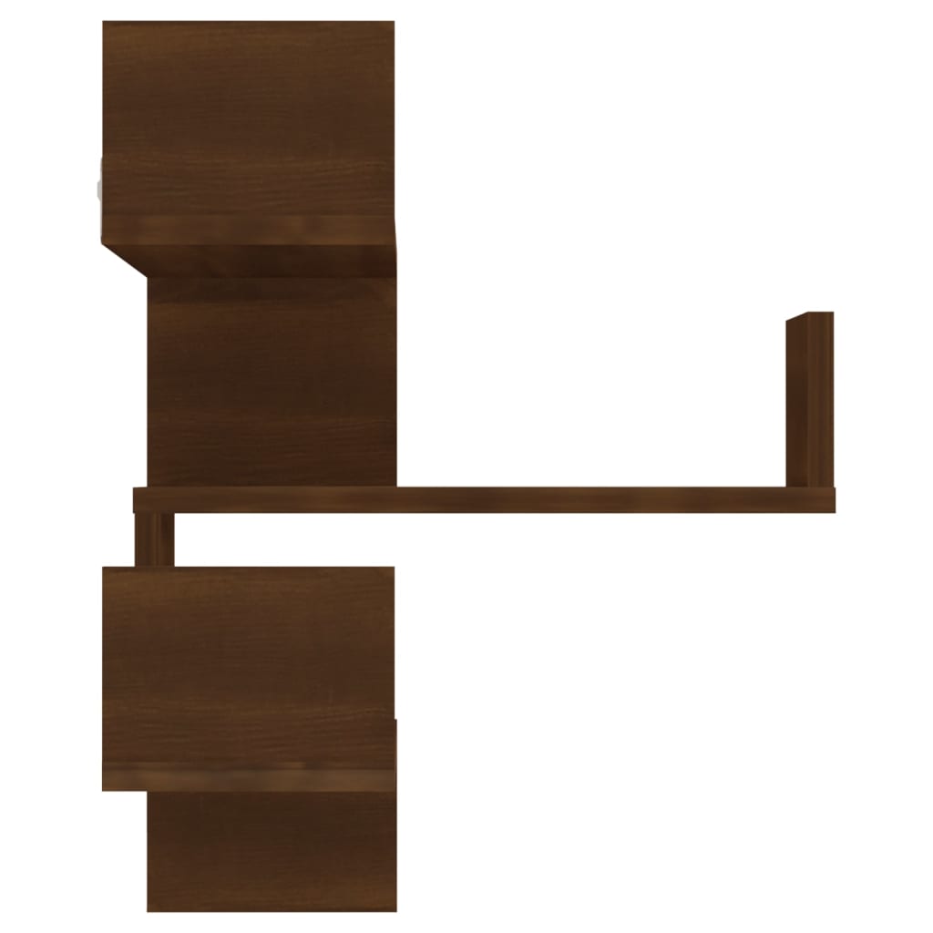 vidaXL Wall Corner Shelves 2 pcs Brown Oak 40x40x50 cm Engineered Wood