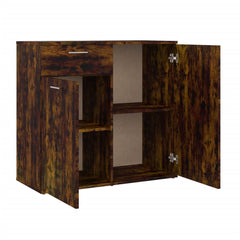 Sideboard Smoked Oak 80x36x75 cm Engineered Wood