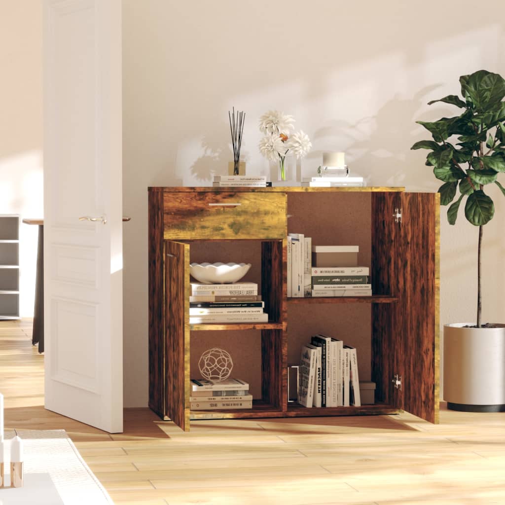 vidaXL Sideboard Brown Oak 80x36x75 cm Engineered Wood