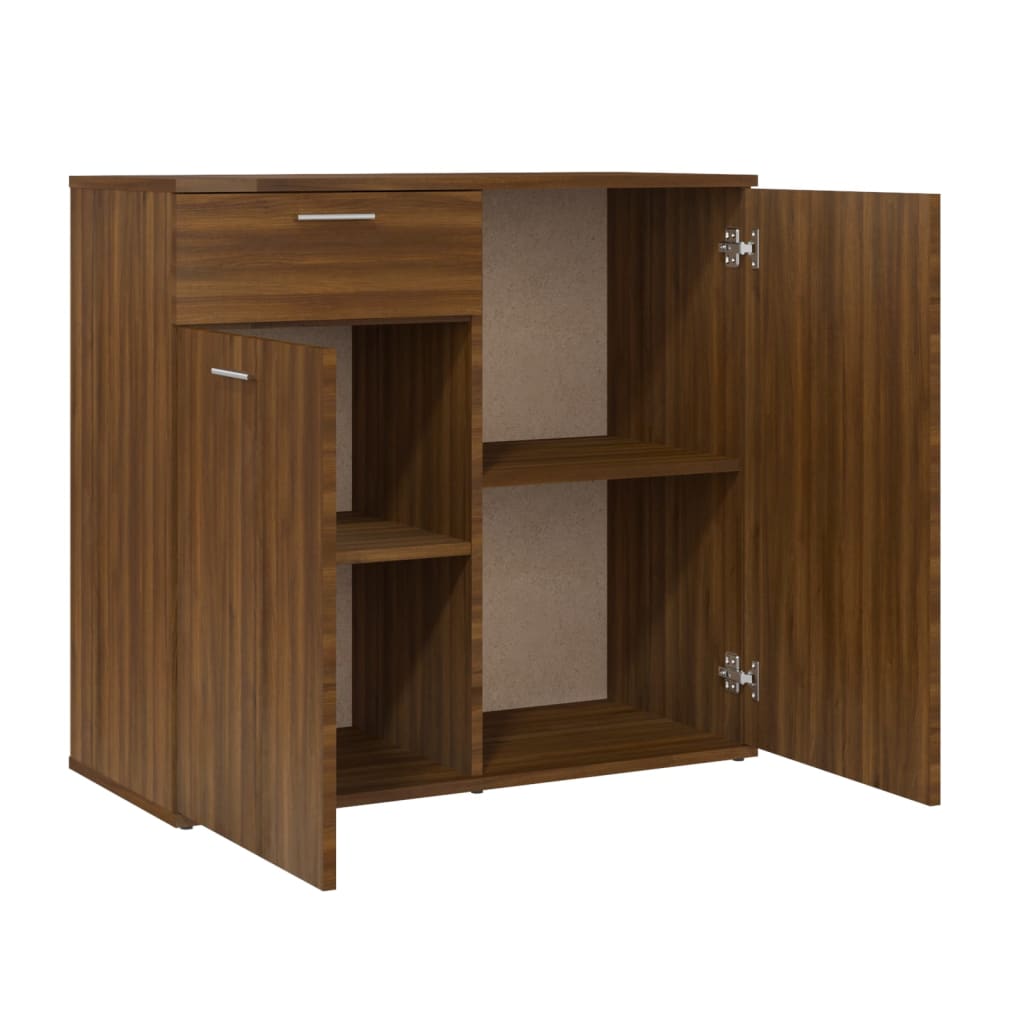 vidaXL Sideboard Brown Oak 80x36x75 cm Engineered Wood