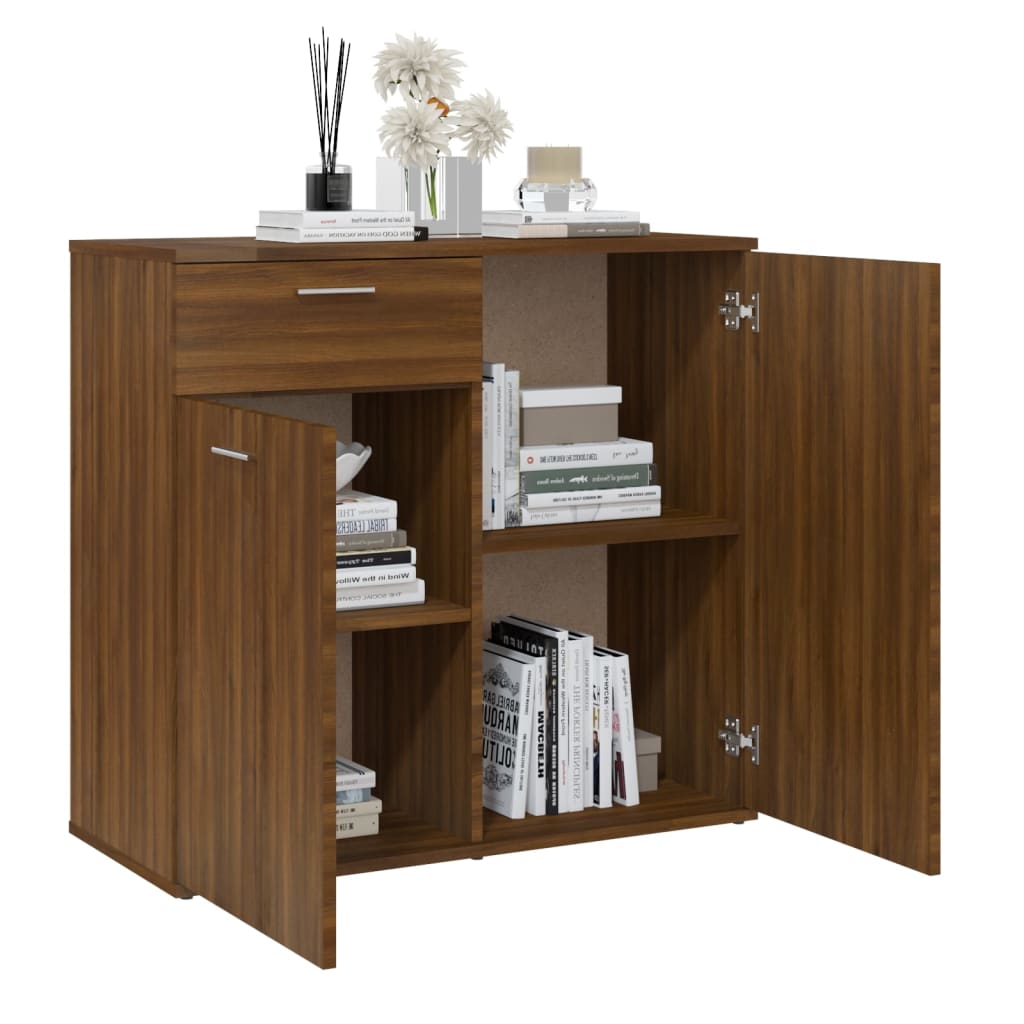 vidaXL Sideboard Brown Oak 80x36x75 cm Engineered Wood