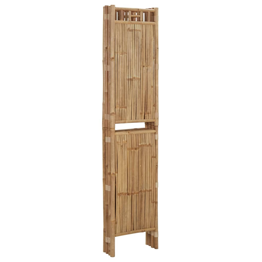 vidaXL 4-Panel Room Divider Bamboo 160x180 cm