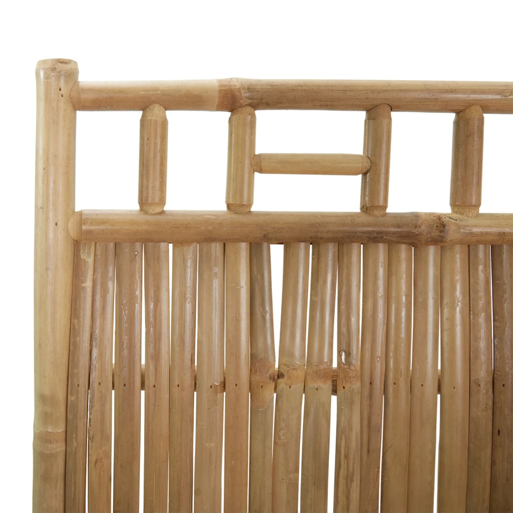 vidaXL 4-Panel Room Divider Bamboo 160x180 cm