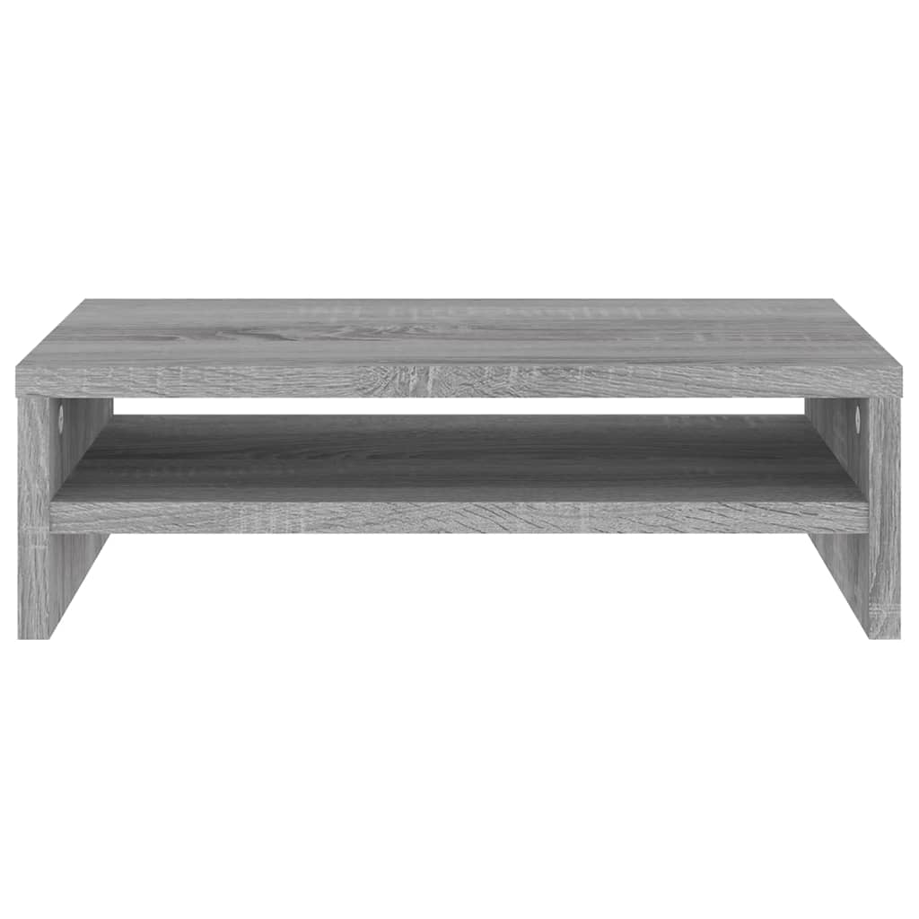 vidaXL Monitor Stand Smoked Oak 42x24x13 cm Engineered Wood