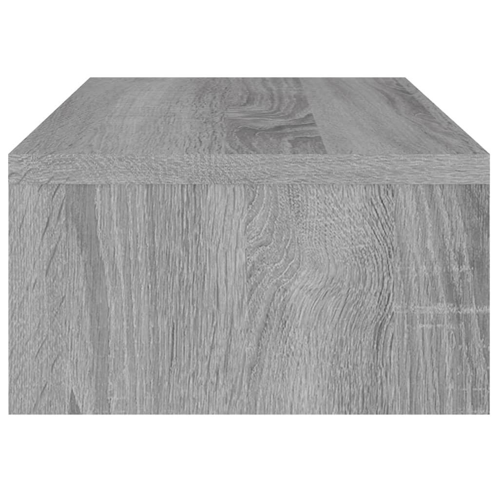 vidaXL Monitor Stand Smoked Oak 42x24x13 cm Engineered Wood